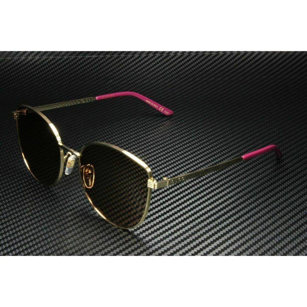 Gucci Women's Cat Eye Gold Sunglasses